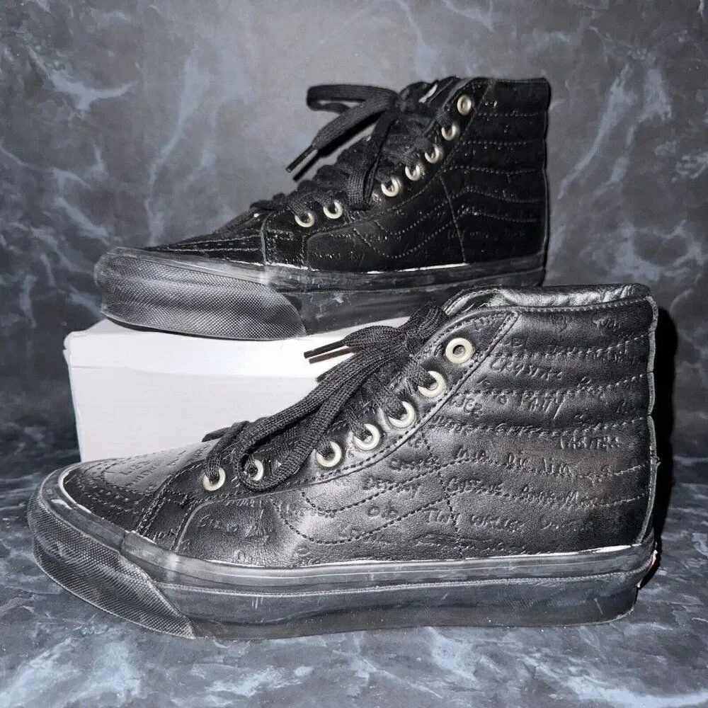 Vans Sk8-Hi LX Jim Goldberg Raised by Wolves Black Leather Mens 8 Womens 9.5